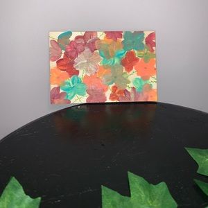 5x4 thin wooden canvas of a flowery wall!